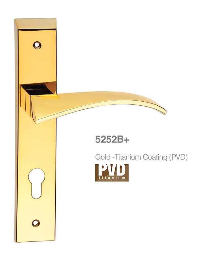 5252B-gold-titanium-Coating-door-handle