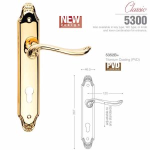 دستگیره درب کلاسیک پلاک بهریزان مدل 5300